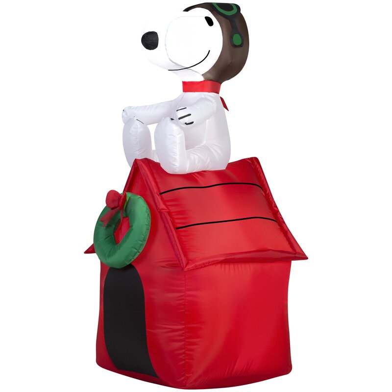 Gemmy Industries Airblown Snoopy On House Small Peanuts Inflatable Wayfair